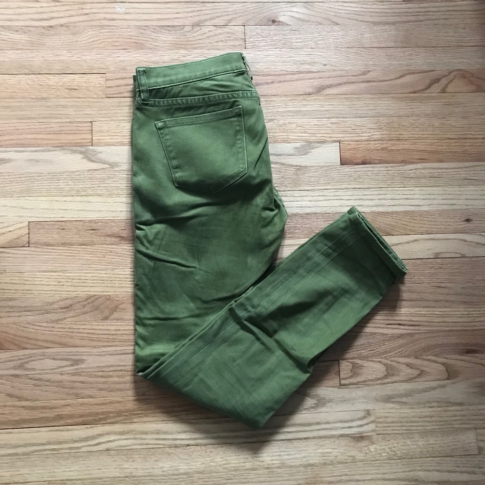JCrew Green Stretch Jeans